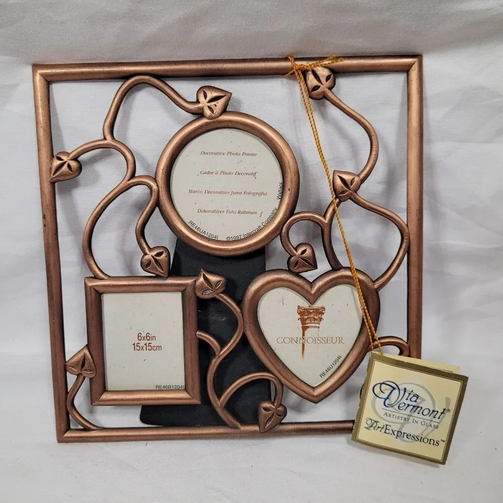 Via Vermont Art Expressions Copper Tone Photo Frame NWT